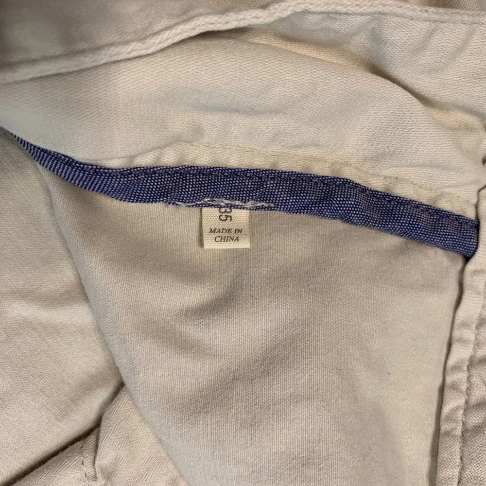 Faherty All Day Shorts Mens 35 Khaki Beige Flat Front Chino 9 Inch Inseam